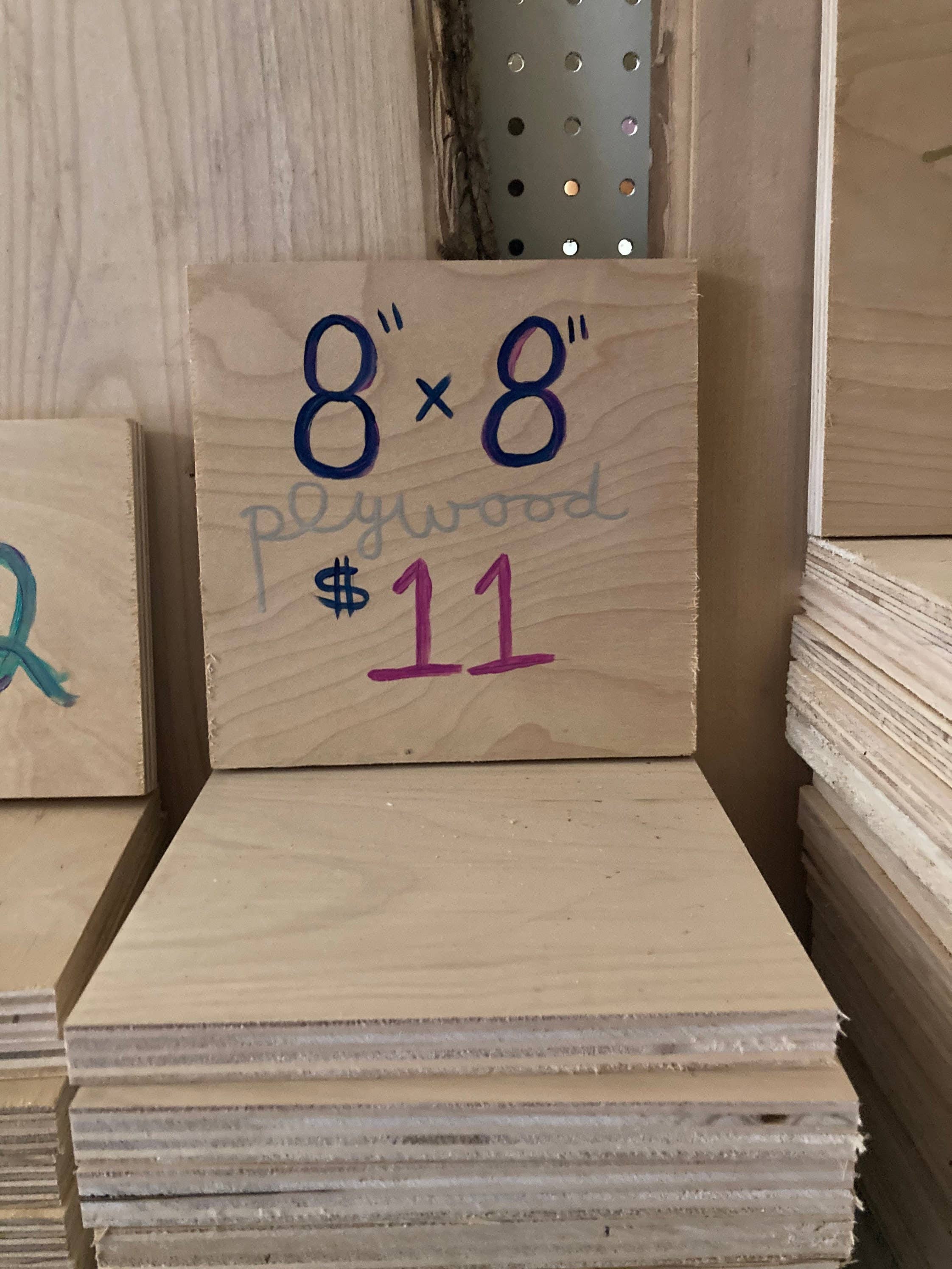 Stumps Custom Wood – wholesale Cutouts – Square 1/2in Birch Plywood, 1 pack, Birch plywood, glowforge wood, scroll sawing, sign making, DIY project, wood project1