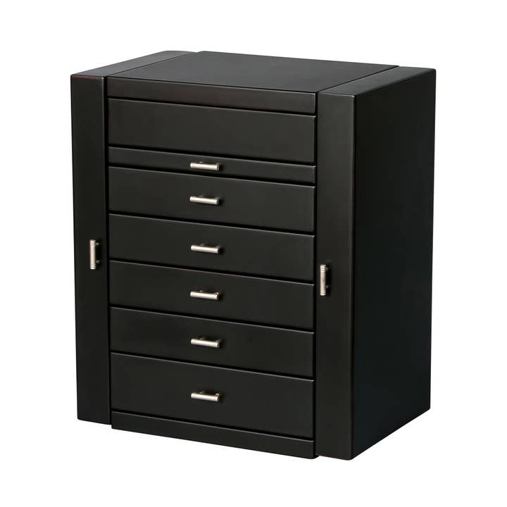 Mele and Co - Wholesale Jewelry Box/Organizer - Mele and Co Geneva Large Wooden Jewelry Box in Java Finish
