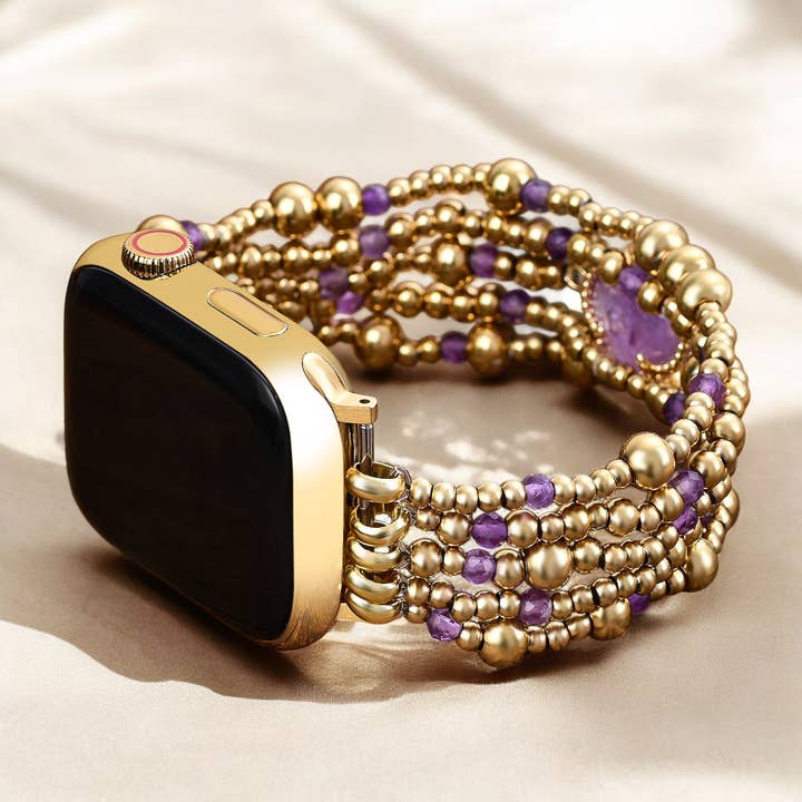 Imperial Amethyst Protection Stretch Apple Watch Strap for wholesale by Cape Diablo