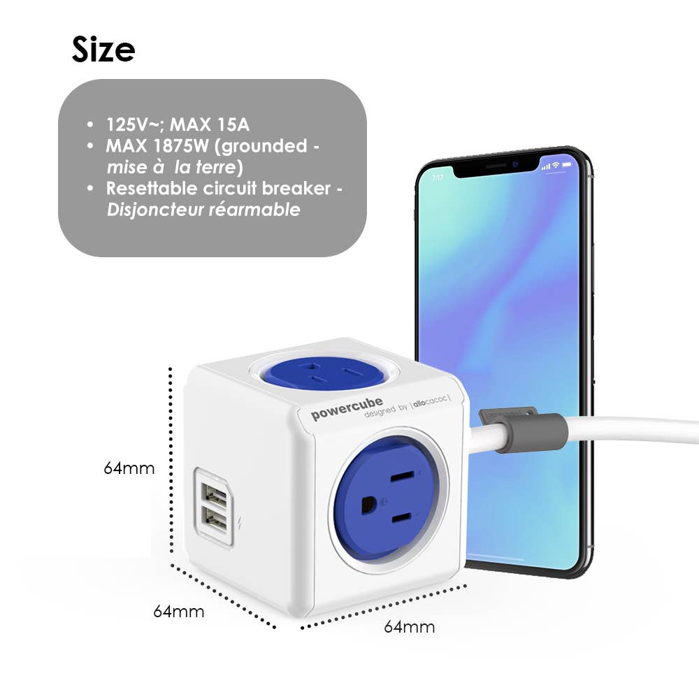Allocacoc DesignNest – wholesale Power adapter – PowerCube Extended USB SUREG11