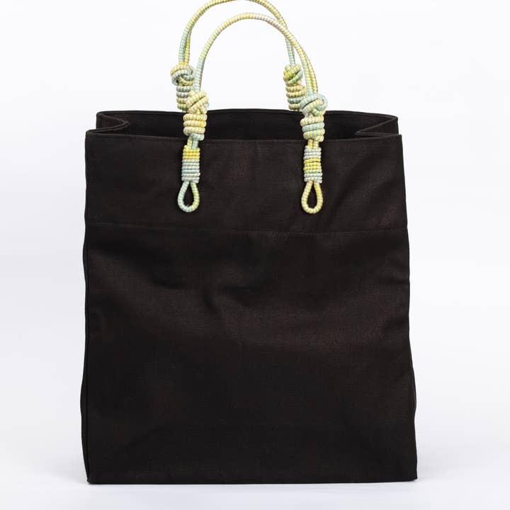 3 Knot Market Tote- Green combination for wholesale by SEQUENCE APPAREL LLC