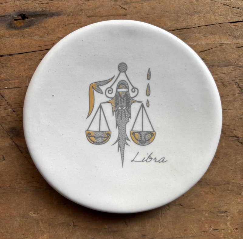 August Ceramics - Wholesale Jewelry Dish - 3.5" Ceramic Zodiac Sign assortment with Tabletop Display 11