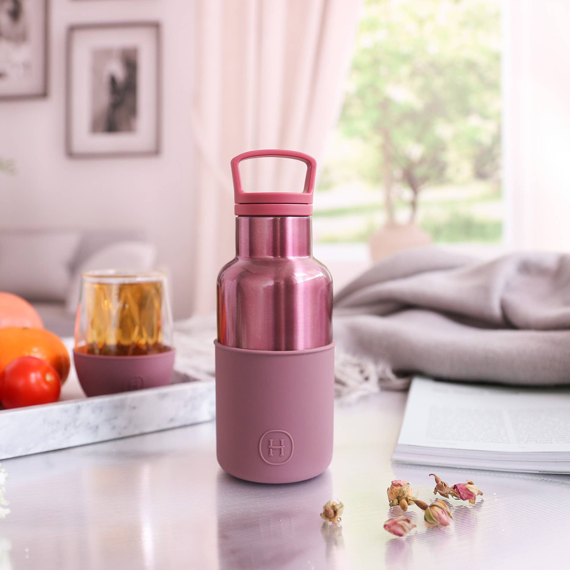 HYDY - Venta al por mayor Botellas de agua - Botella termo Cincin Oro Rosa11