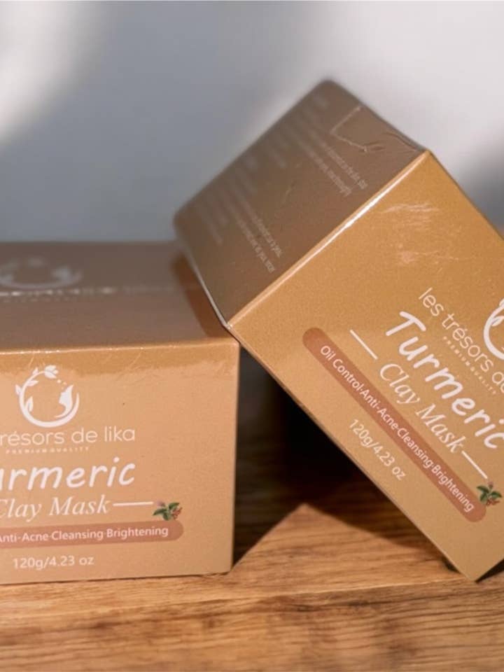 Clay and turmeric mask 120g for wholesale by Les trésors de lika