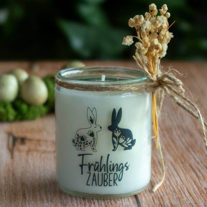 Osterkerze Frühlingszauber, Hasen skandinavisches Design für den Großhandel von Emma's Summer
