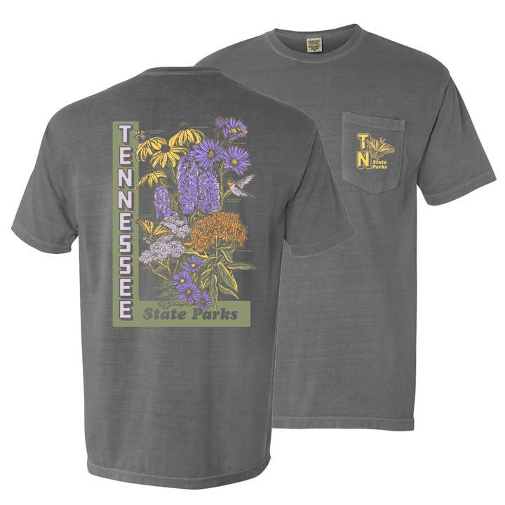 Tennessee State Parks - Pollinators Tee (Pepper) for wholesale by Friendly Arctic