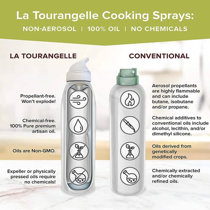 La Tourangelle - Wholesale Olive Oil - Organic Extra Virgin Olive Oil Cooking Spray - 6 Units5
