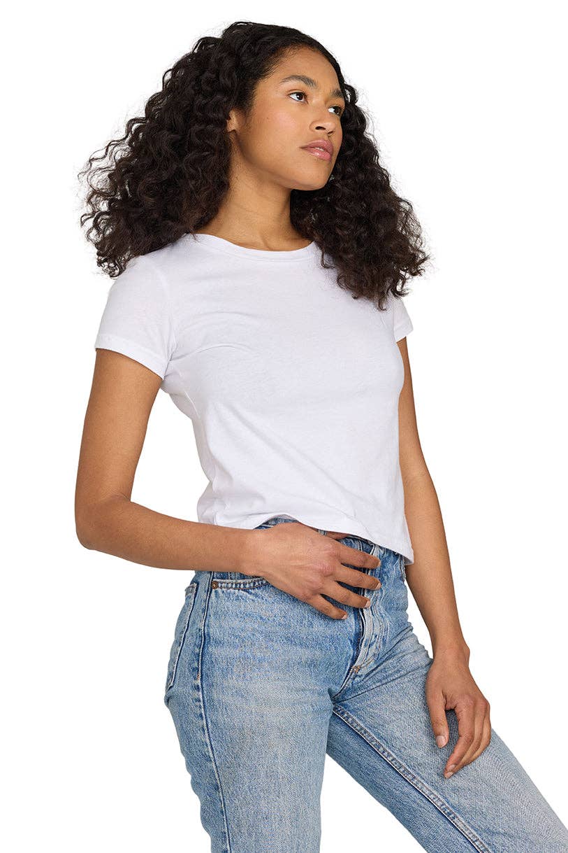 US Blanks - Wholesale T-Shirt - Women's - Baby Rib Crop Tee - 100% Organic Cotton 1x1 rib, 5.7 oz4