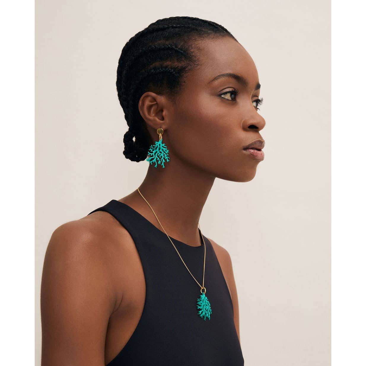 BRANCH JEWELLERY - Vendita all'ingrosso Collana con ciondolo/pendaglio - Collana pendente estiva in oro turchese corallo regalo per donne1