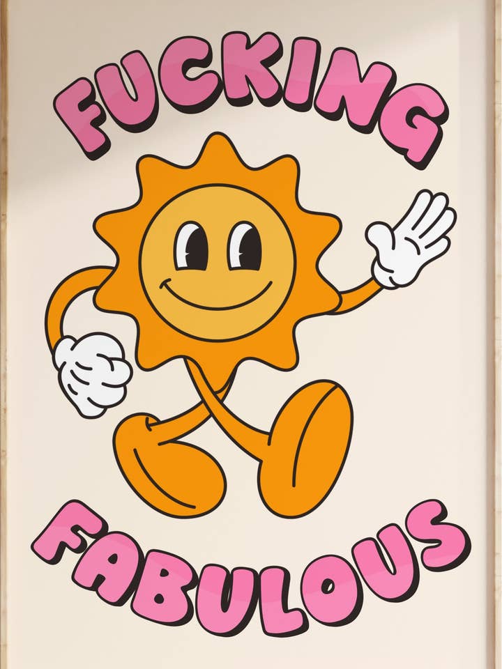 Fucking Fabulous Art Print for wholesale by Funky Dory