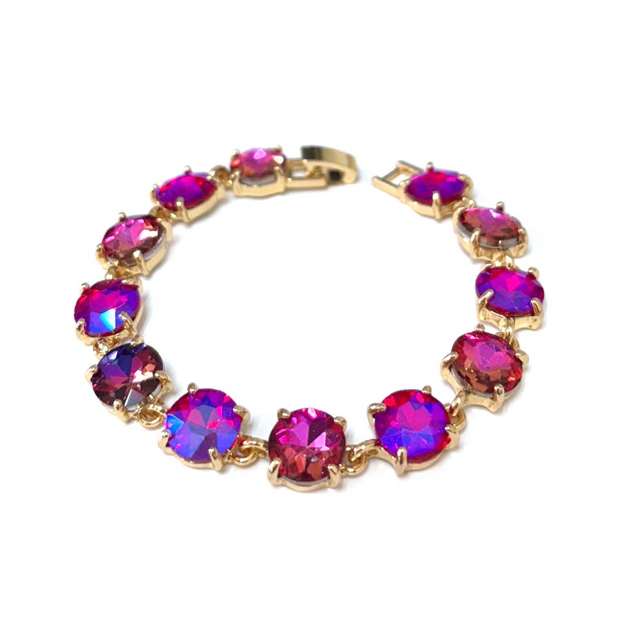 StarryNYC - Vente Bracelets maillon et chaîne - Bracelet rond en cristal taillé dans un coussin21