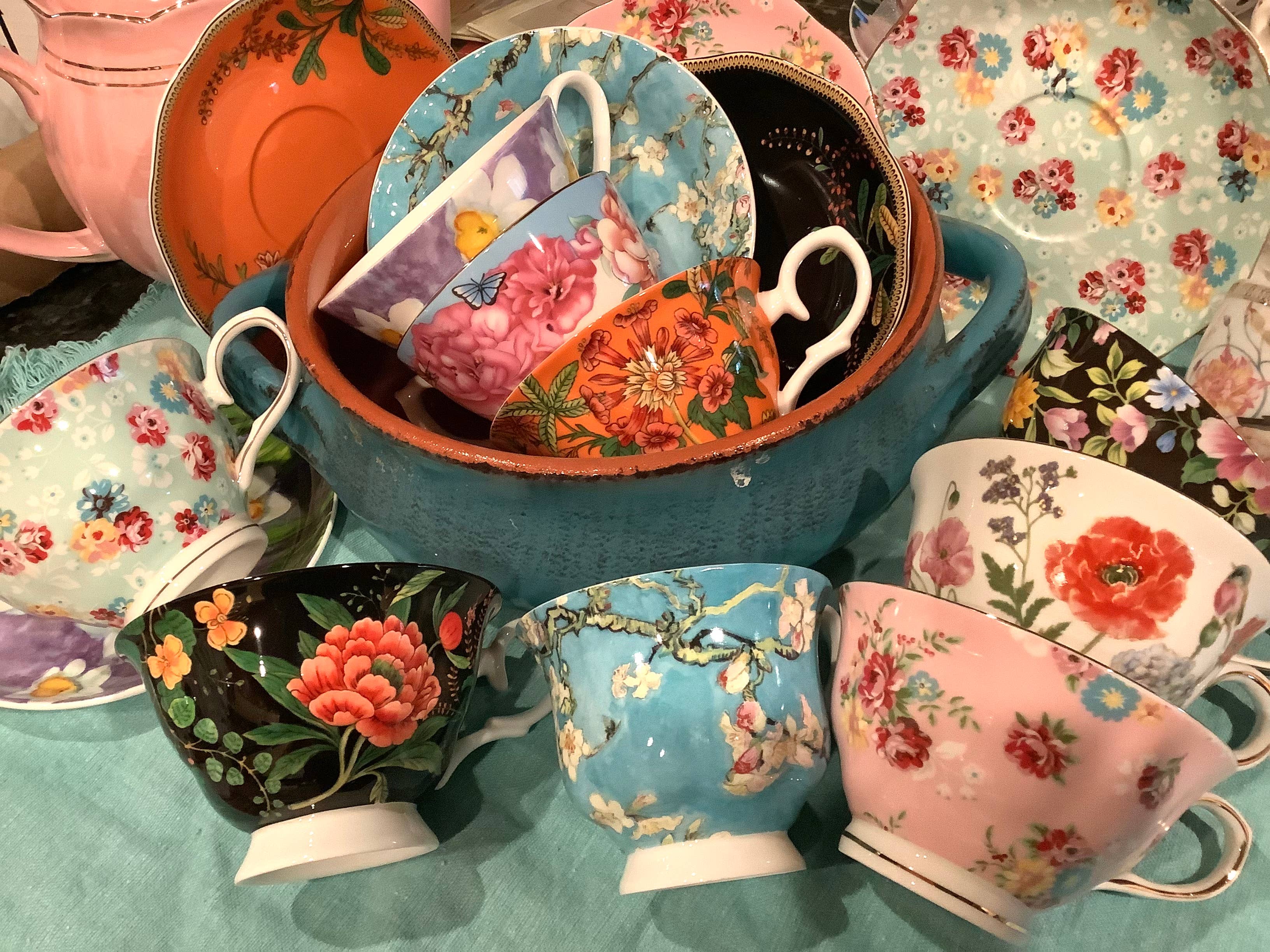 All Little Cute Things - Wholesale Coffee/tea cup - Mismatched Autumn Teacups Catering, Event Planner Restaurant3