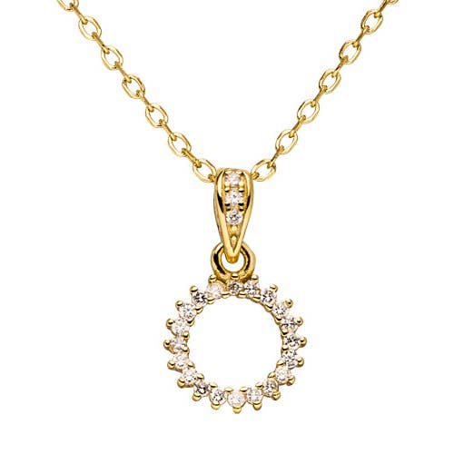 Chaîne en argent 925 avec zirconium et or pour la vente par Style Republic - Carsten Maletz