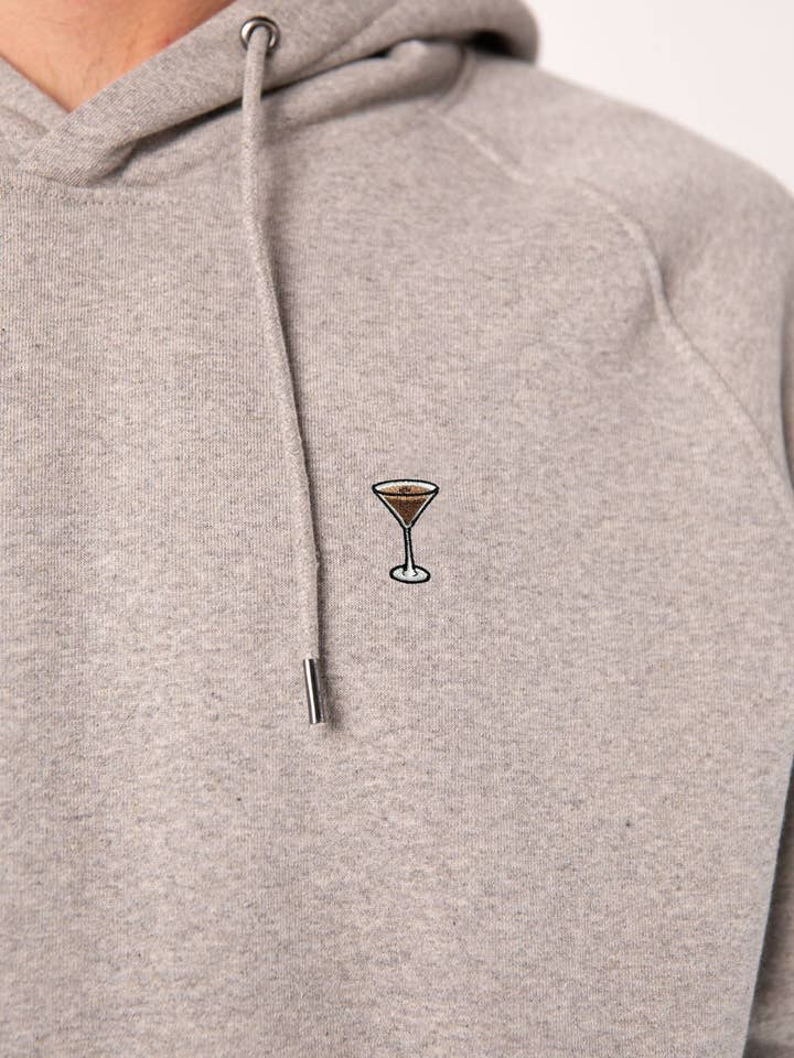 Espresso Martini | Bestickter Bio-Baumwoll Männer Hoodie für den Großhandel von Fashion Drinks