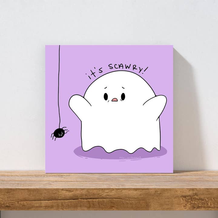 Scawry Ghost Art Print for wholesale by Secret Sheepie