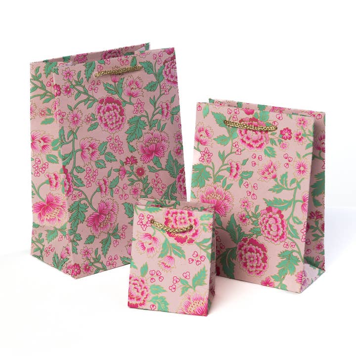 Globe Enterprise - Wholesale Gift Bag - Peony Handmade Gift Bags - come in different sizes