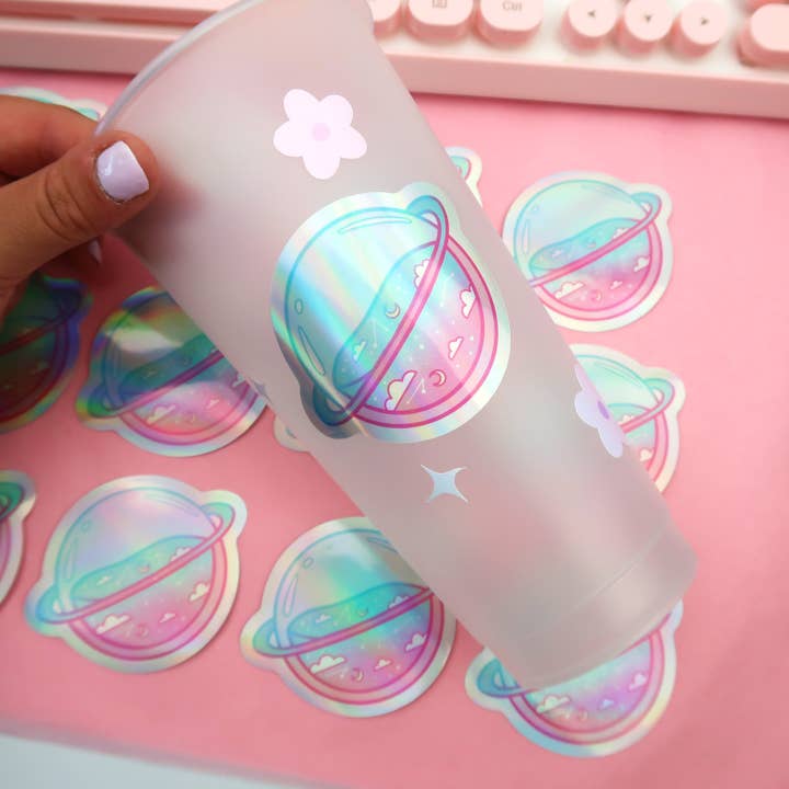 RebelJones - Wholesale Sticker - Kawaii Planet, Holographic Sticker