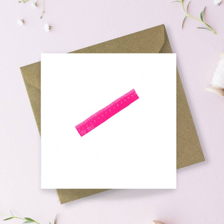 You rule Greetings Card for wholesale by Sayers Studio