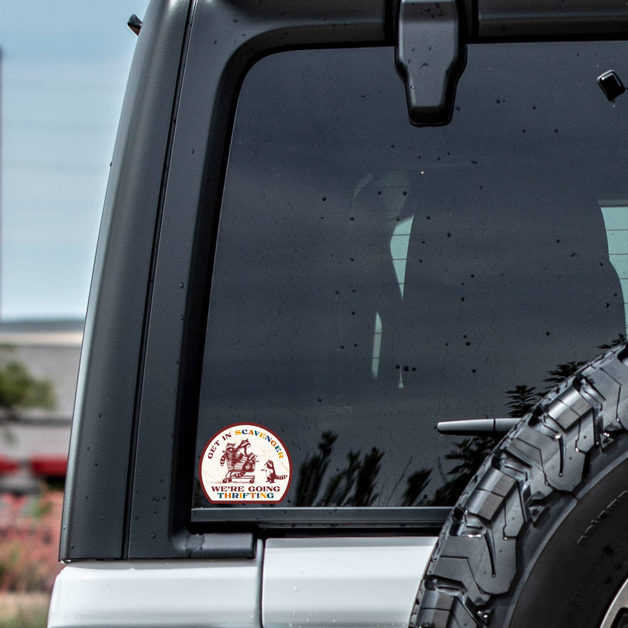 Juju and Moxie - Vente Autocollant - Autocollant en vinyle de haute qualité avec raton laveur mignon et drôle de friperie3