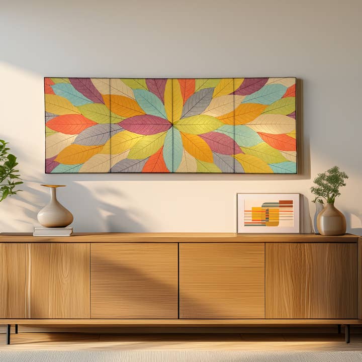 Sunburst Panel Wall Lamp Multi Color, Cocoa Leaves on Shade for wholesale by Eangee Home Design