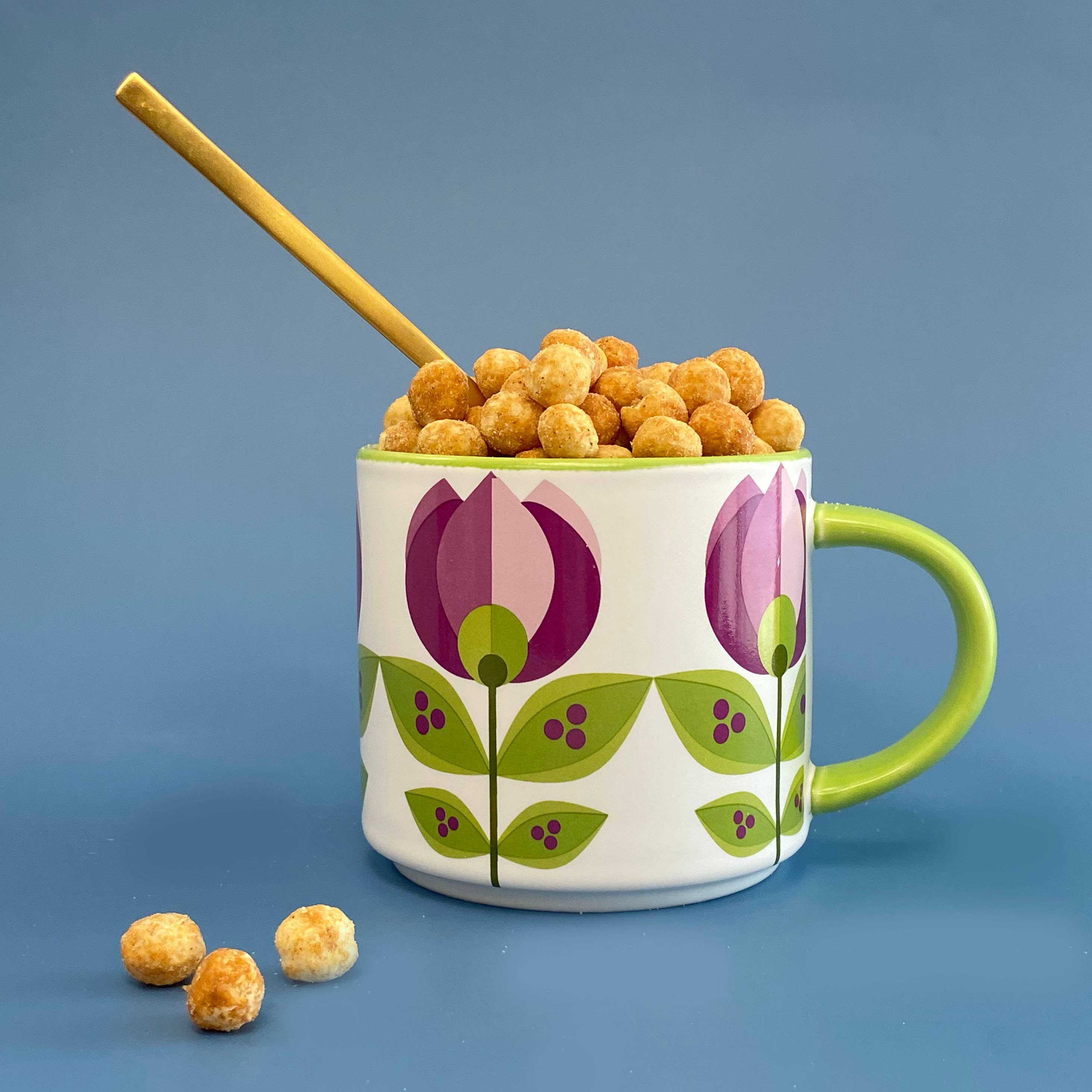 Mod Lounge Paper Company - Wholesale Coffee Mug - Tulip Flower Mid Century Modern Stackable Matte Coffee Mug2