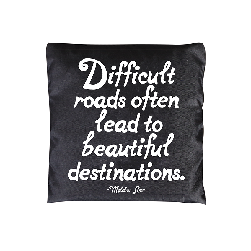 Quotable - Wholesale Tote Bag - Unisex - Fold-Up Bags - BG319 - Difficult Roads Lead (Melchor Lim)1
