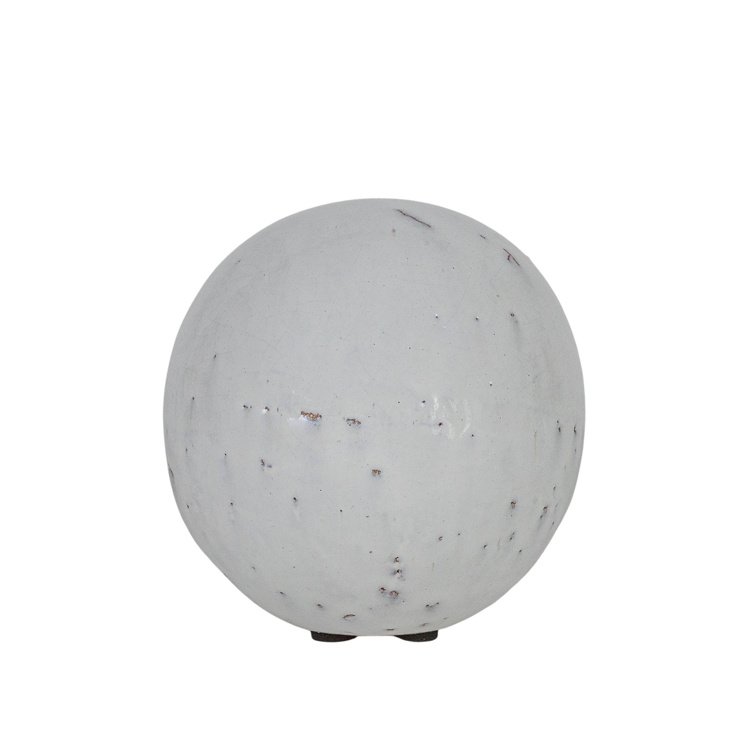 Foreside Home & Garden - Wholesale Decorative Tabletop Object - SALE - Jaylon Rustic White Terracotta Deco Ball1