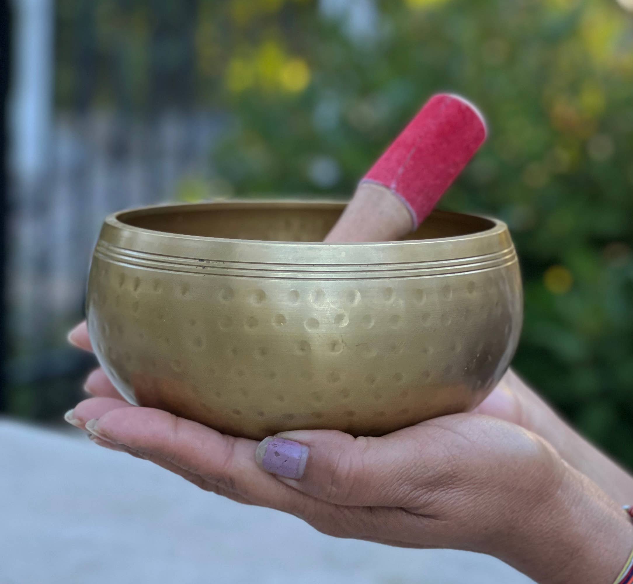 Lungta Imports - Wholesale Meditation Supplies - Tibetan Ring Gong Meditation Singing Bowl Complete Set5