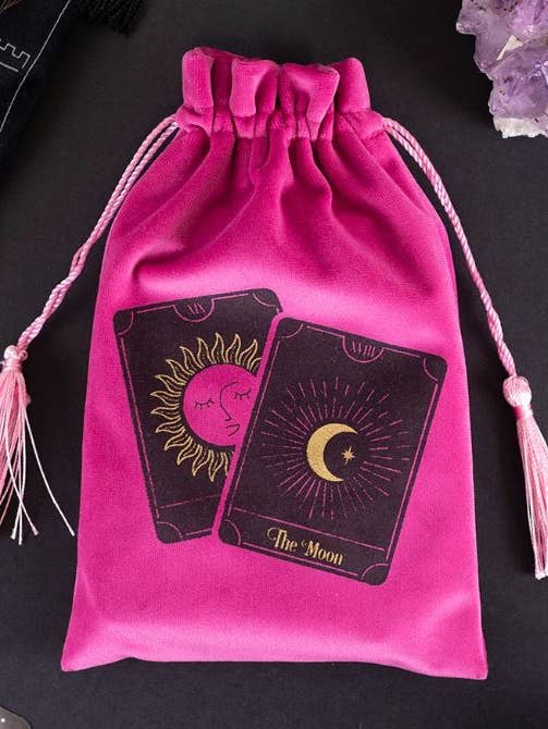 Tarot Pouch - Pink Tarot for wholesale by Sansaara Living
