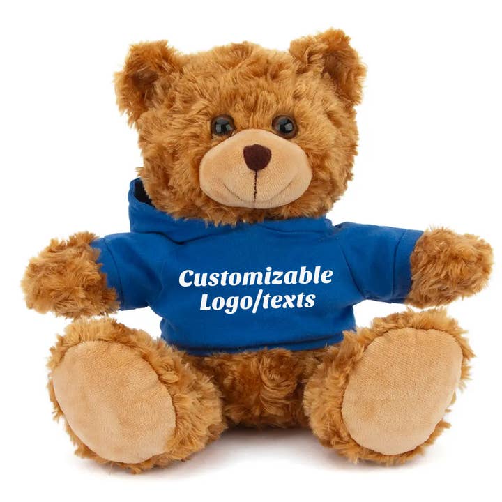 11" Gepersonaliseerde Teddybeer in Hoodie | Aangepaste Zittende Beer voor wholesale door Plushland
