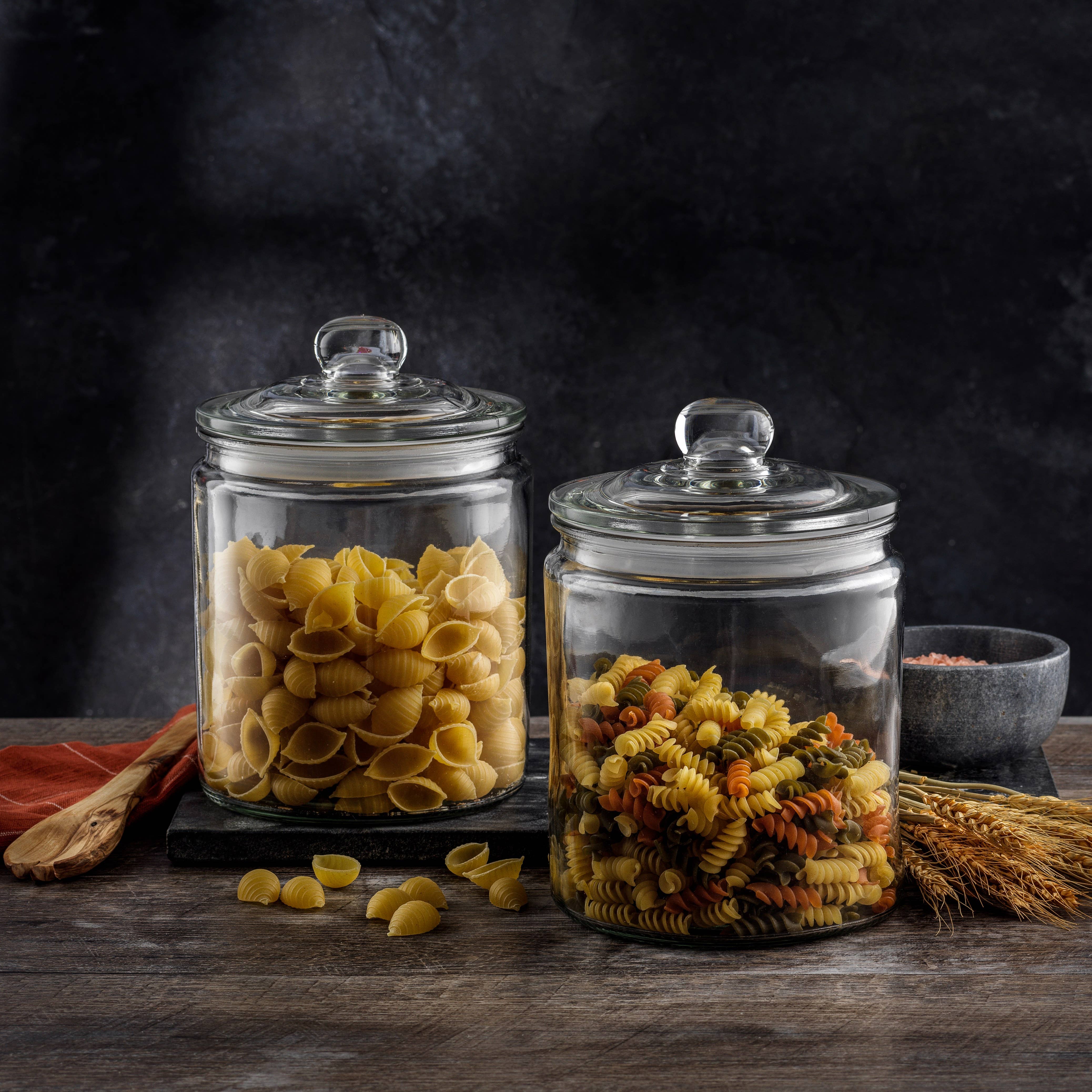 JoyJolt - Wholesale Cookie Jar - JoyFul Round Glass Cookie Jar with Airtight Lids (67 oz)6