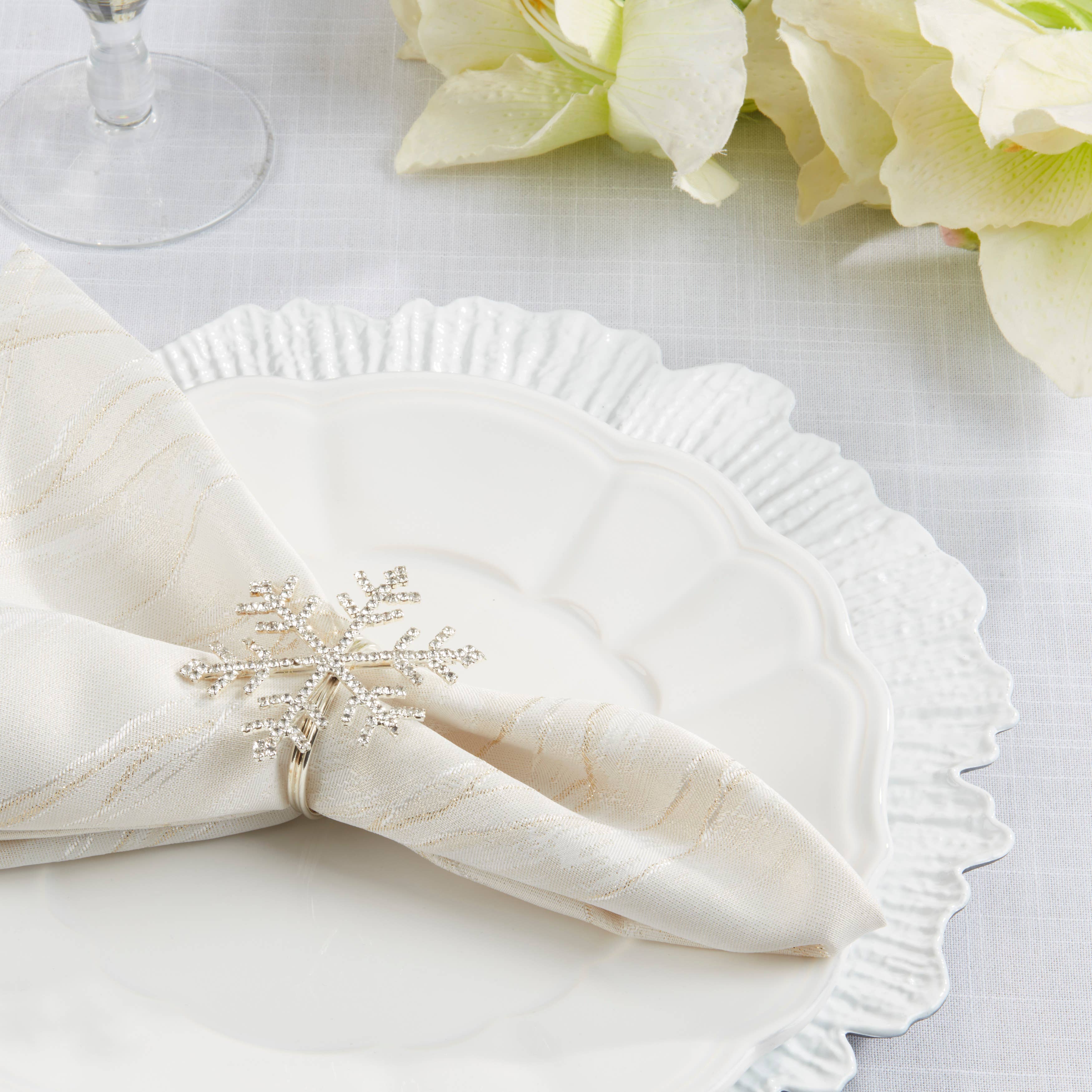 Argent Rond de serviette étincelant givré en vente sur Faire2