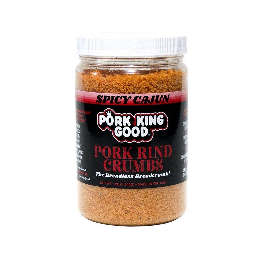 Pork King Good - Wholesale Dried Spice Mix - Pork King Good Cajun Style Pork Rinds Crumbs 12oz Jar