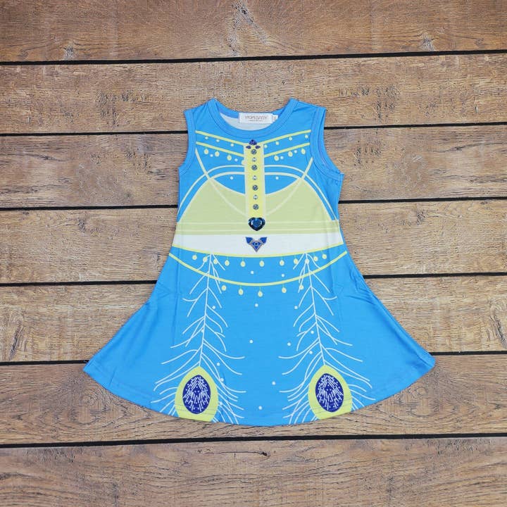 Great Lakes Kids Apparel – wholesale Klänning – Barn – Ljusblå Arabisk Prinsessa Inspirerad Klänning