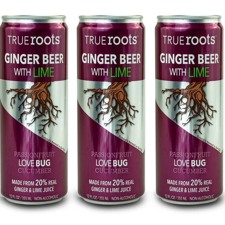 TrueRoots Brewing Company - Wholesale Non-alcoholic aperitif/mocktail - TrueRoots Passion Fruit + Cucumber Ginger Brew0