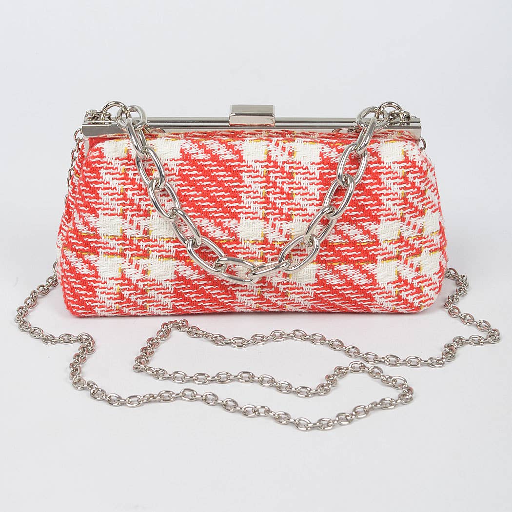 3AM BY H&D ACCESSORIES – wholesale Kuvertväska - Dam – Tweed rutigt hårt fodral Clutch4