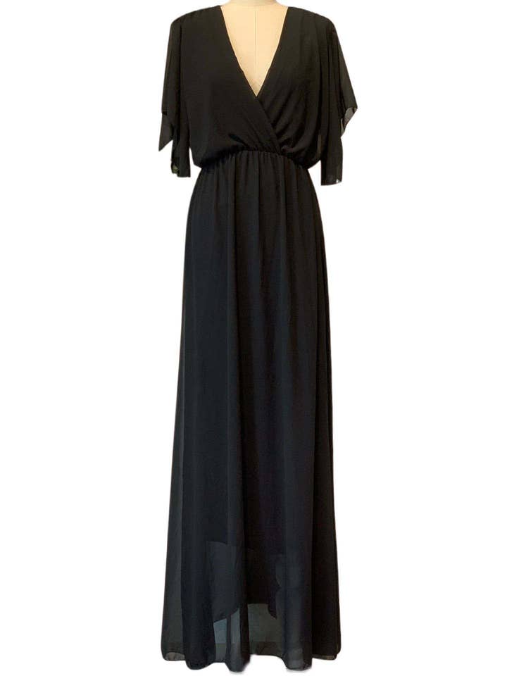 LONG BLACK DRESS 4883 for wholesale on Faire1