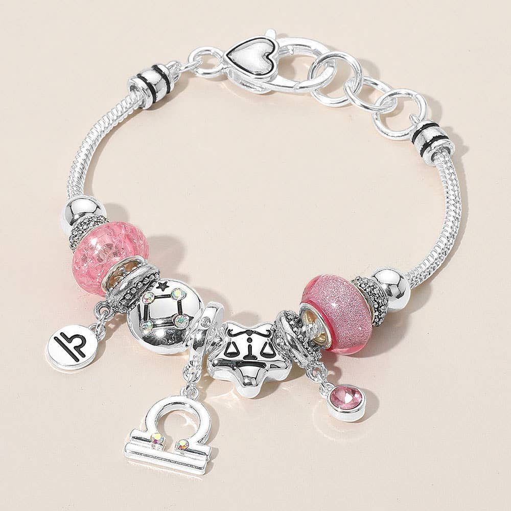 Sensibling Corp. - Vendita all'ingrosso Braccialetto con ciondolo/pendente - ARIETE - Braccialetto con Ciondolo Simbolo Oroscopo Segno Zodiacale con Perline13