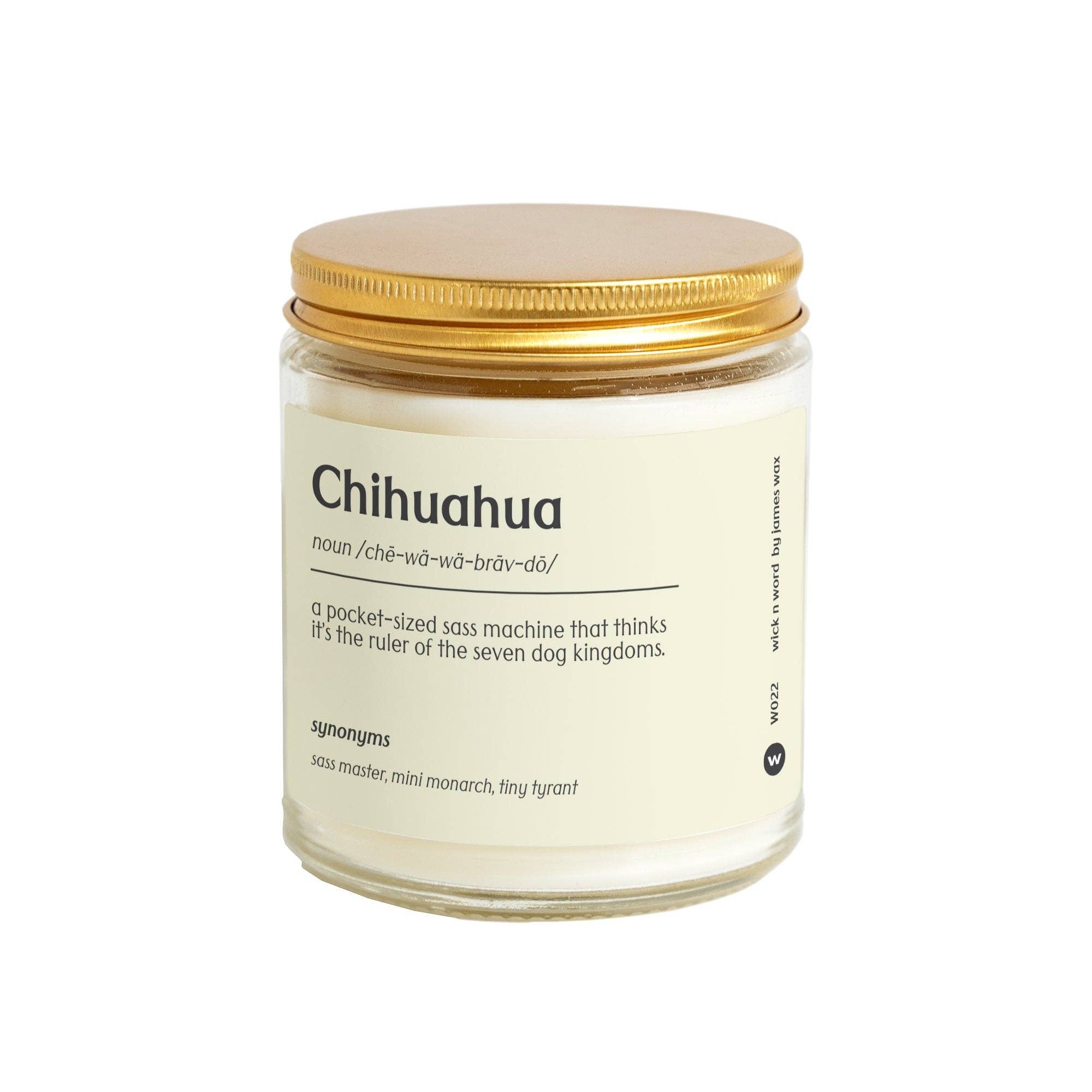 Wick n Word - Wholesale Jar/Filled Candle - Custom Chihuahua Gift Chihuahua Definition Candle Gift For Chihuahua Owners Chihuahua Lover Funny Surprise Gift Holiday Gift W0221