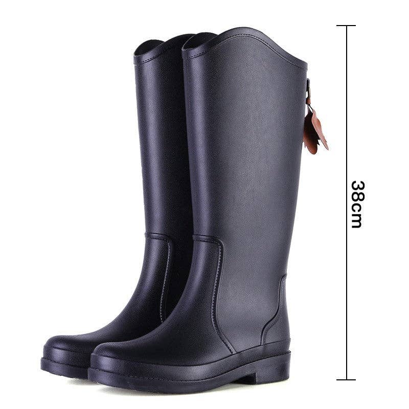 Mirazshoes WholeSale - Wholesale Rain Boots - Women's - Multicolor Solid Color Irregular High Rubber Rain Boots0