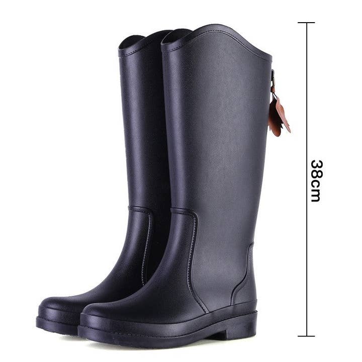 Mirazshoes WholeSale - Wholesale Rain Boots - Women's - Multicolor Solid Color Irregular High Rubber Rain Boots