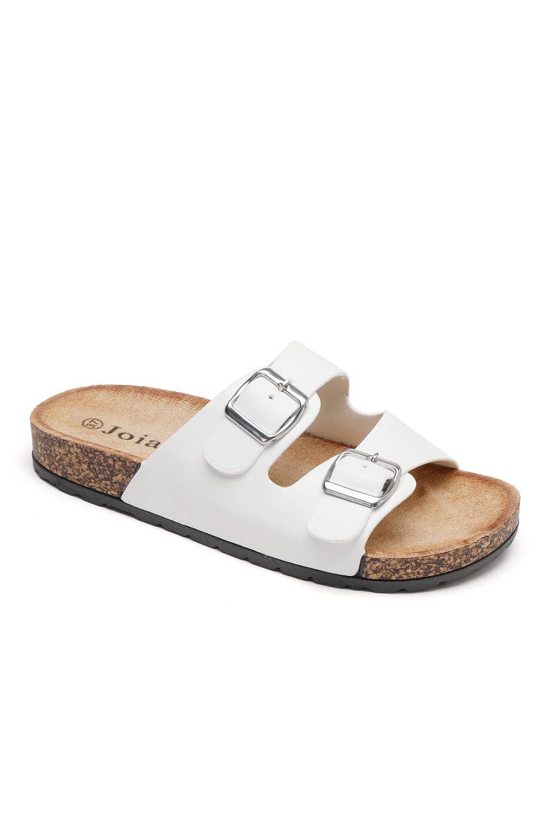 Joia Paris - Wholesale Sandaal - Dames - platte sandaal met dubbele band en verstelbare gesp W-1298