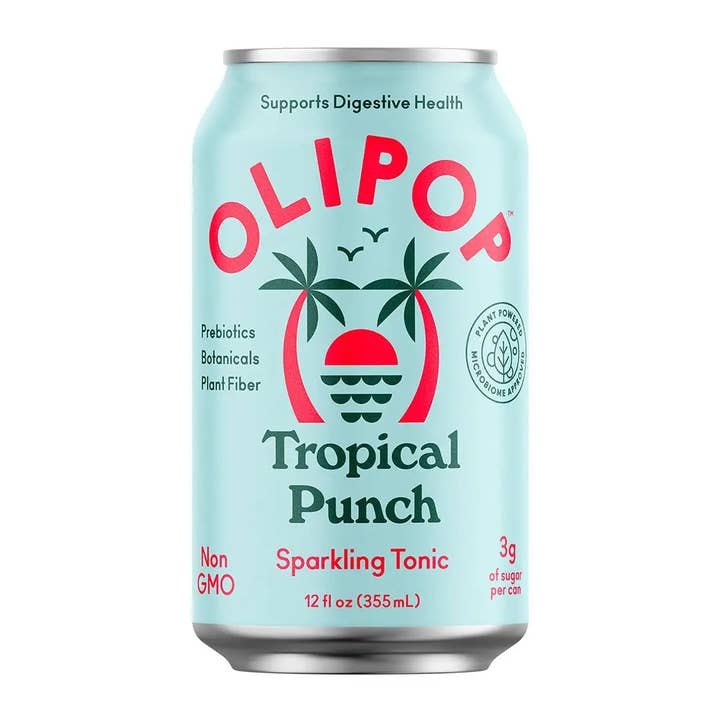 Echo Sales Canada - Wholesale Soda/Carbonated Drink - Olipop Tropical Punch 355 ml, 12 fl oz- Case of 12