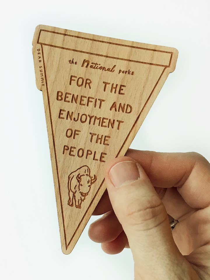 Parks for the People: Bison - Wood Sticker for wholesale by Dear Summit Supply Co