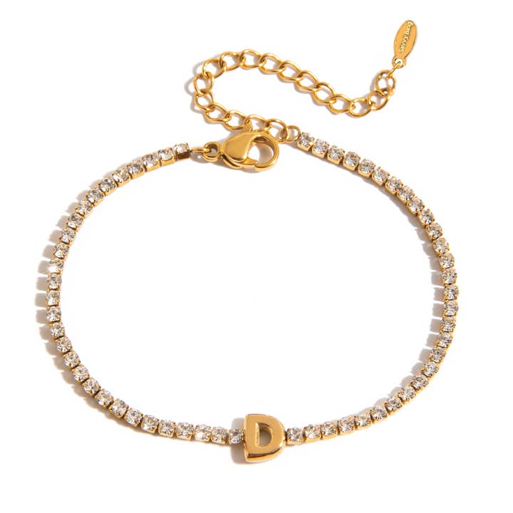 Savvy Bling - Wholesale Tennis Bracelet - Initial Tennis Bracelet Water Resistant3
