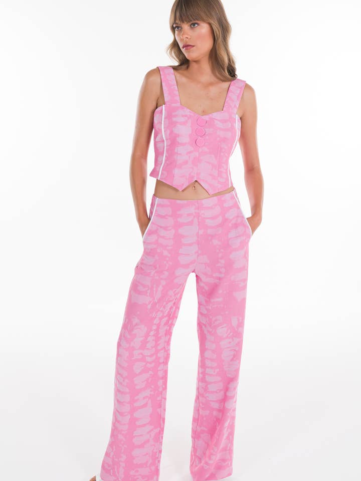 Jacquardbukser med brede ben for engroshandel hos Ana Sousa