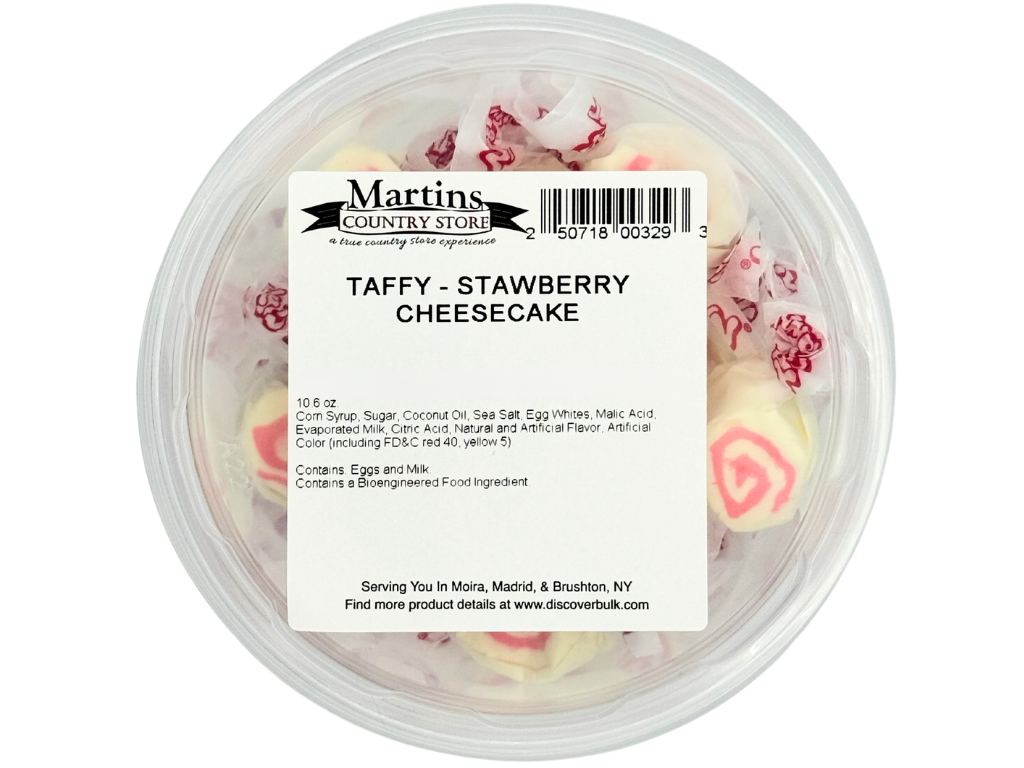 Martin's Country Store LLC – wholesale Taffy – TAFFY- STAWBERRY CHEESECAKE 10.6oz3