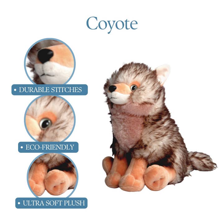 The Petting Zoo - Wholesale Stuffed/Plush Toy - Kids & Baby - 12" (28cm) Wild Onez Coyote Stuffed plush1