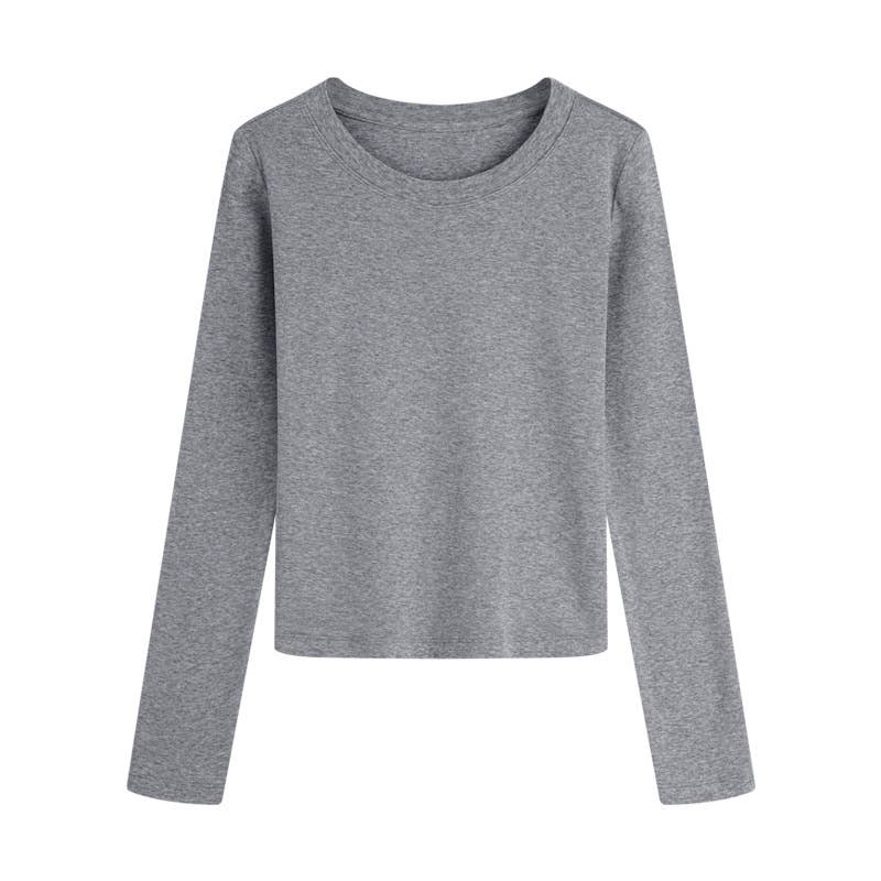 Rosa Clothing - Wholesale T-Shirt - Women's - Slim basic long-sleeved cotton rib T-shirt top11
