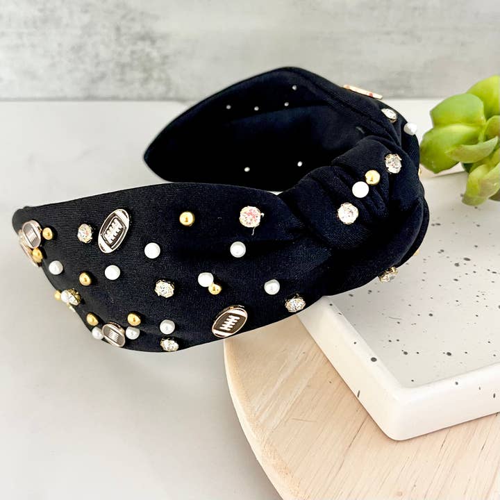 Football Headband - Black for wholesale by MODish Design Co